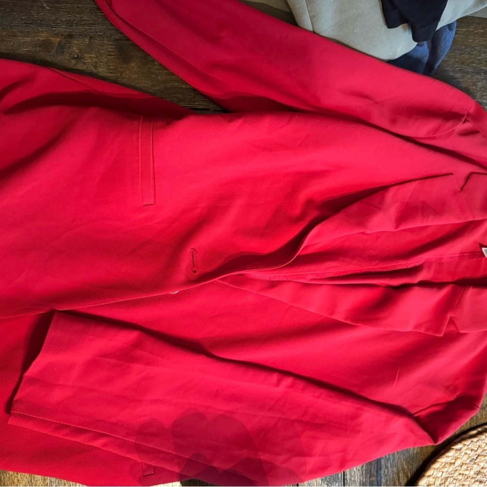 Leith oversized red blazer nwot super lightweight perfect to dress up or down - Picture 4 of 5